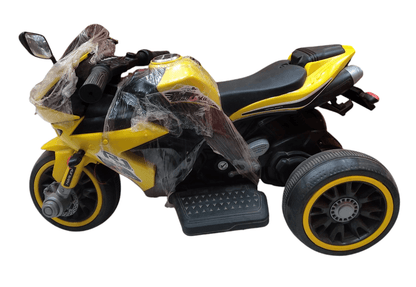 Leotoon Harley Quinn 3W Bike| 6V/5AH Battery | 6V/17000 RPM Motor | Hand Accelerator | USB/MP3 Interface | Educational Rhymes | LED Light | English Music | BIS Certified | (Yellow) (3-6 Years) - T-Rex the toyland Sitamarhi