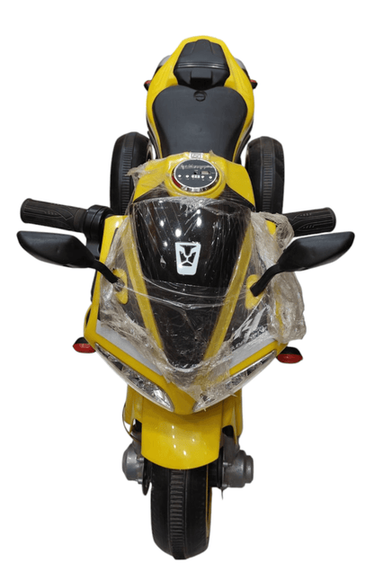 Leotoon Harley Quinn 3W Bike| 6V/5AH Battery | 6V/17000 RPM Motor | Hand Accelerator | USB/MP3 Interface | Educational Rhymes | LED Light | English Music | BIS Certified | (Yellow) (3-6 Years) - T-Rex the toyland Sitamarhi