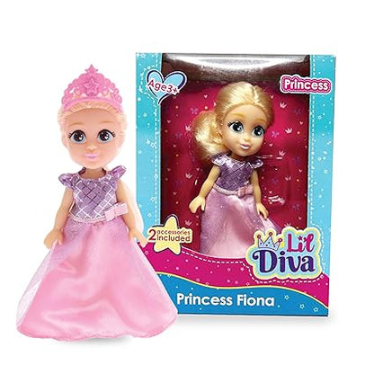 Preschool princess doll with accessories dressed in pink and purple gown with tiara from T-Rex the toyland Sitamarhi