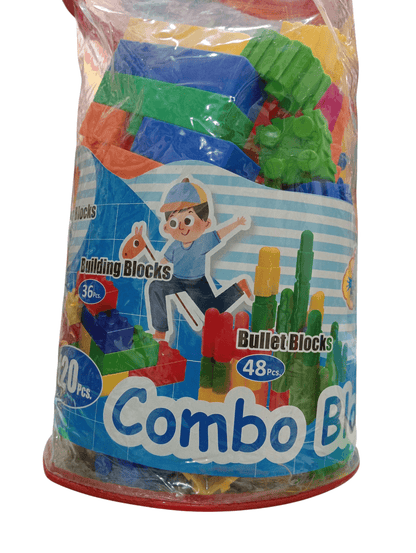 Little Finger Combo Blocks 120 pcs colorful plastic building and bullet blocks toy set in packaging