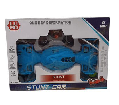 T-Rex the ToyLand 360 degree rotation toy car blue stunt RC car with remote control in packaging