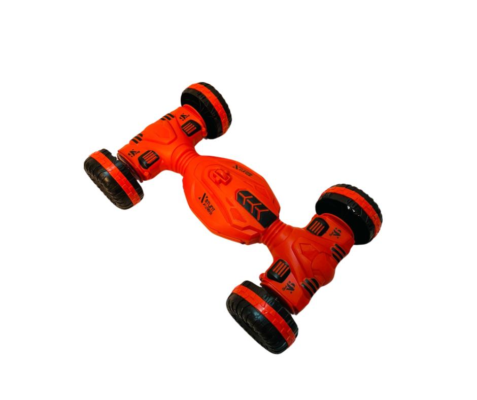 T-Rex the ToyLand orange RC 360 degree rotation toy car with large black wheels
