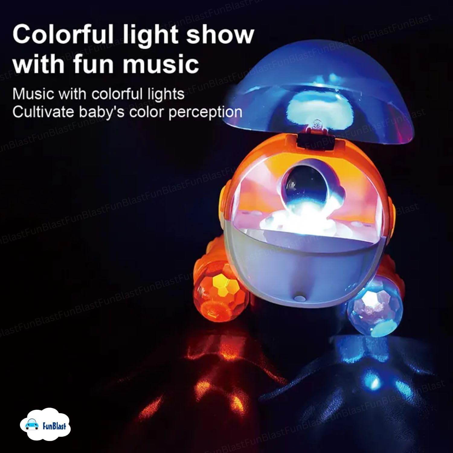 LUMO Aerospace Dreamer toy with colorful light show and fun music for baby sensory development
