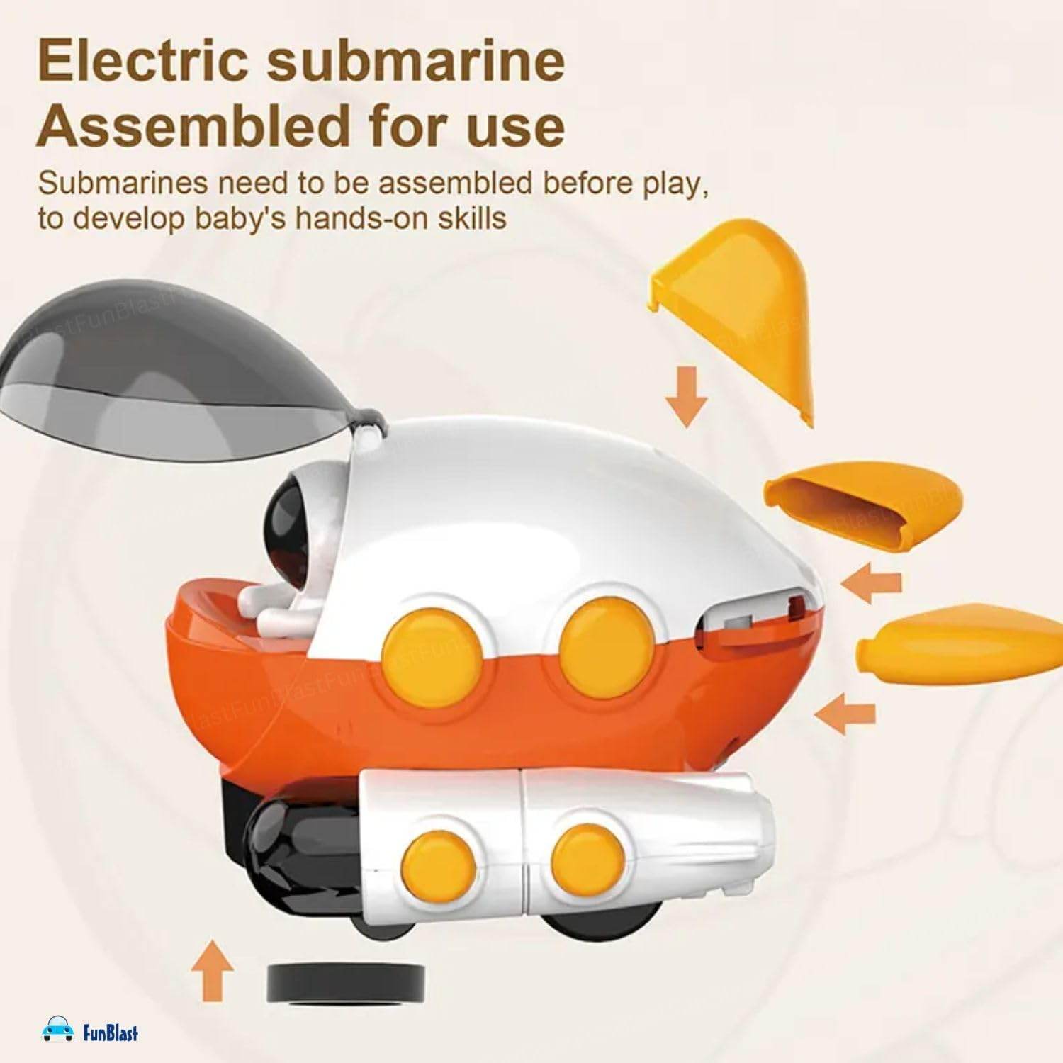 LUMO Aerospace Dreamer toy electric submarine with detachable parts for hands-on assembly