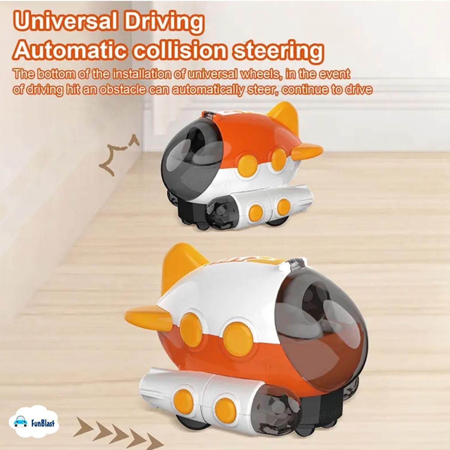 LUMO Aerospace Dreamer toy musical airplane with automatic collision steering and universal wheels