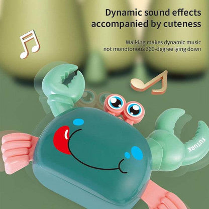 LUMO musical battery operated crab toy for kids with dynamic sound effects and adorable design