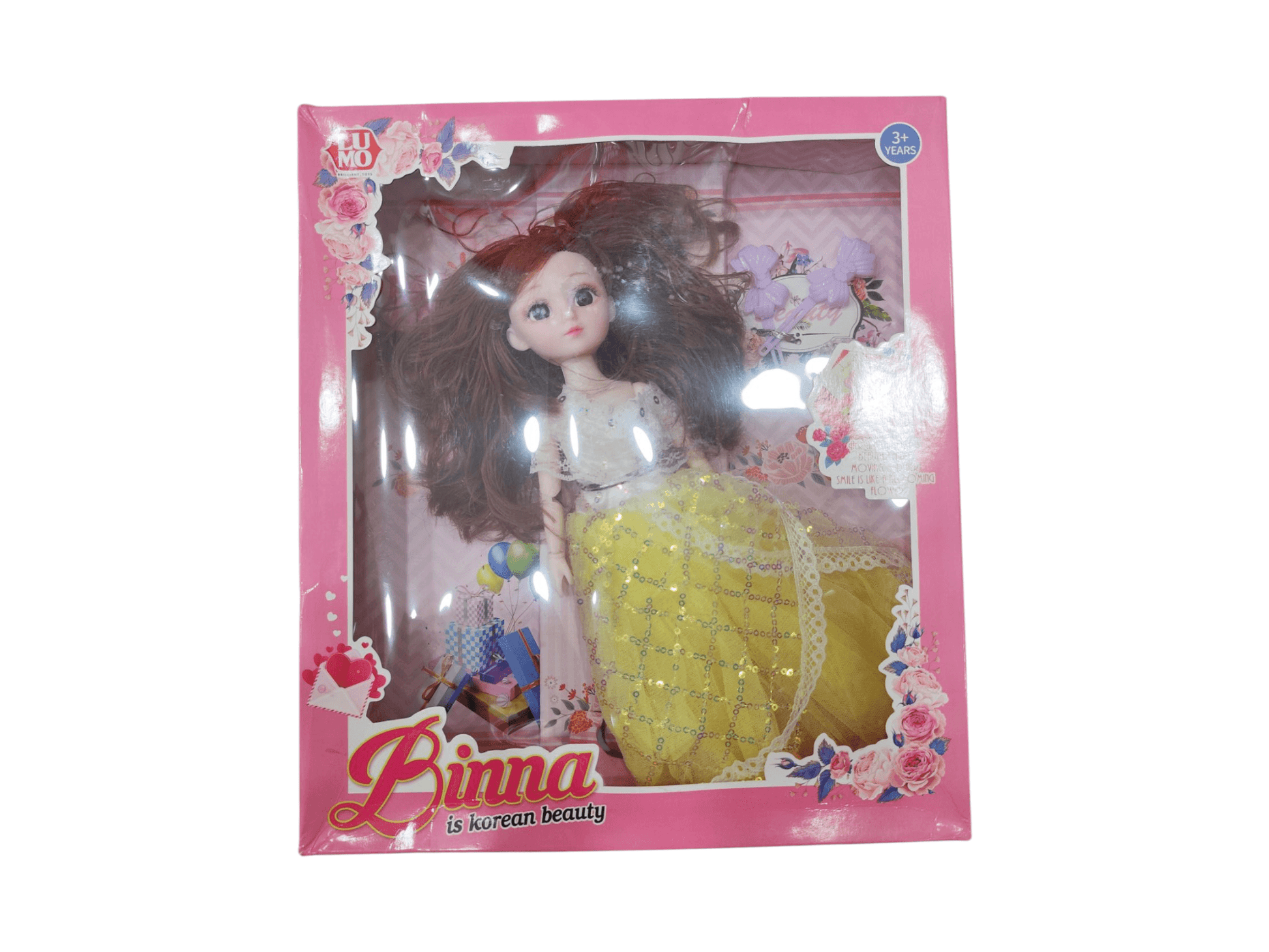 Bima Korean beauty doll in yellow dress, perfect gift for ages 3 and up