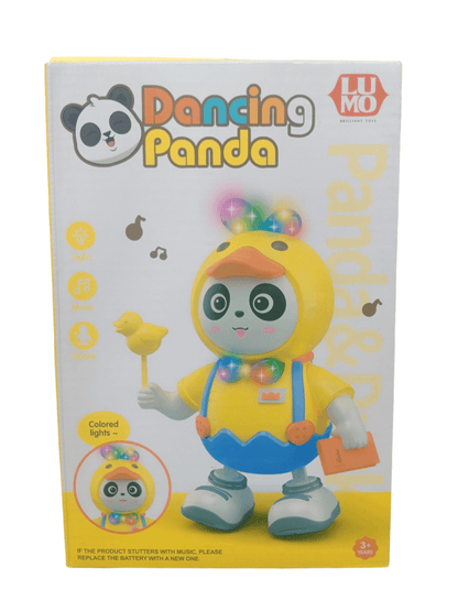 LUMO Dancing Panda toy in yellow with colored lights suitable for toddlers