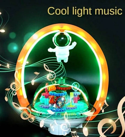 T-Rex the Toyland musical suspended astronaut toy with colorful lights and cool music feature