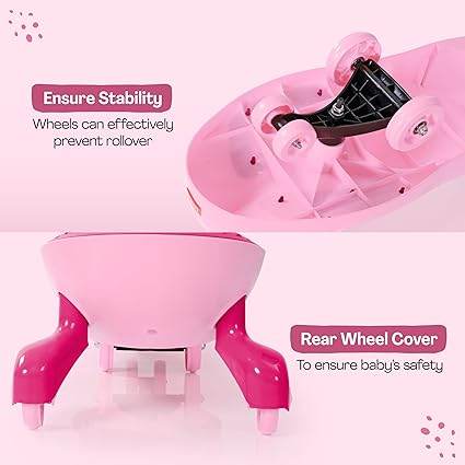 LuvLap Sunshine Swing Car, Magic Car, Kids Push Car, Swing Car for Kids, Comfortable Seats & Durable, Baby Car, Magic Toy Car, Kids Swing Car, Ride On Car, Kids Car, 3+ Years, Pink - T-Rex the toyland Sitamarhi
