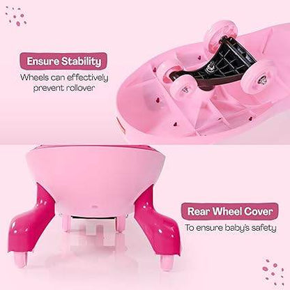 LuvLap Sunshine Swing Car, Magic Car, Kids Push Car, Swing Car for Kids, Comfortable Seats & Durable, Baby Car, Magic Toy Car, Kids Swing Car, Ride On Car, Kids Car, 3+ Years, Pink - T-Rex the toyland Sitamarhi