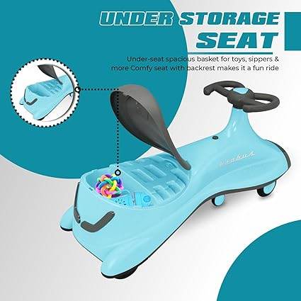 Magnum Musical with Lights Plasma car Ride On for Kids, Baby Car, Ride On Magic Car for Kids 2 to 8 Years Boys Girls (Blue) - T-Rex the toyland Sitamarhi