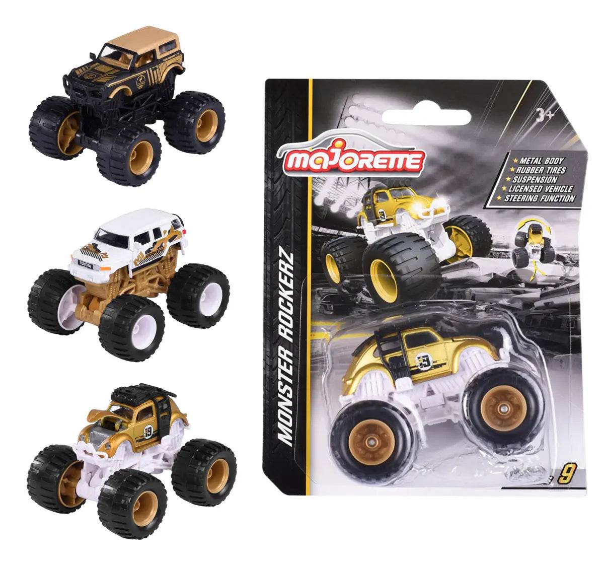Majorette Limited Edition 9, Gold Rockerz 3 Assorted Multicolour, 3Y+ - T-Rex the toyland Sitamarhi
