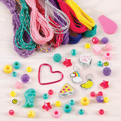 Colorful beads and charms with threads for DIY charm bracelet kit for kids from T-Rex the toyland Sitamarhi