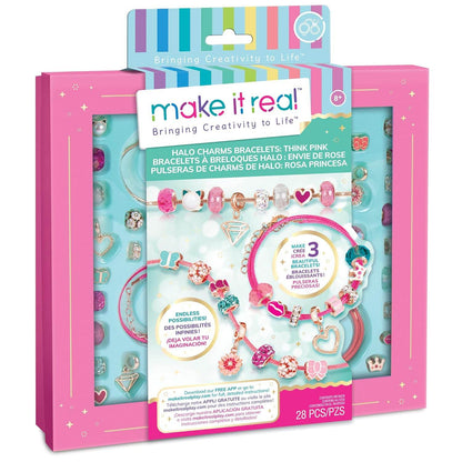 DIY charm bracelet kit for kids by T-Rex the toyland Sitamarhi with 28 pieces and colorful beads