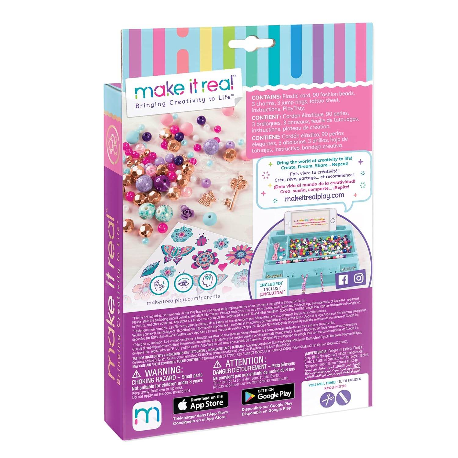 DIY jewelry kit for girls with colorful beads and charms by T-Rex the toyland Sitamarhi