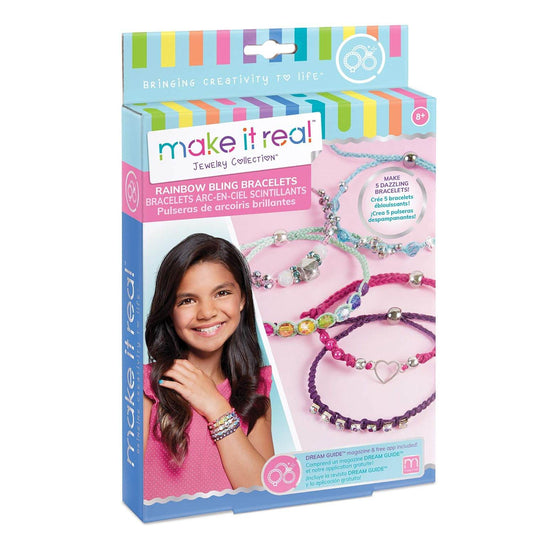 Rainbow bling bracelet kit by T-Rex the toyland Sitamarhi with colorful beads and charms for kids creativity