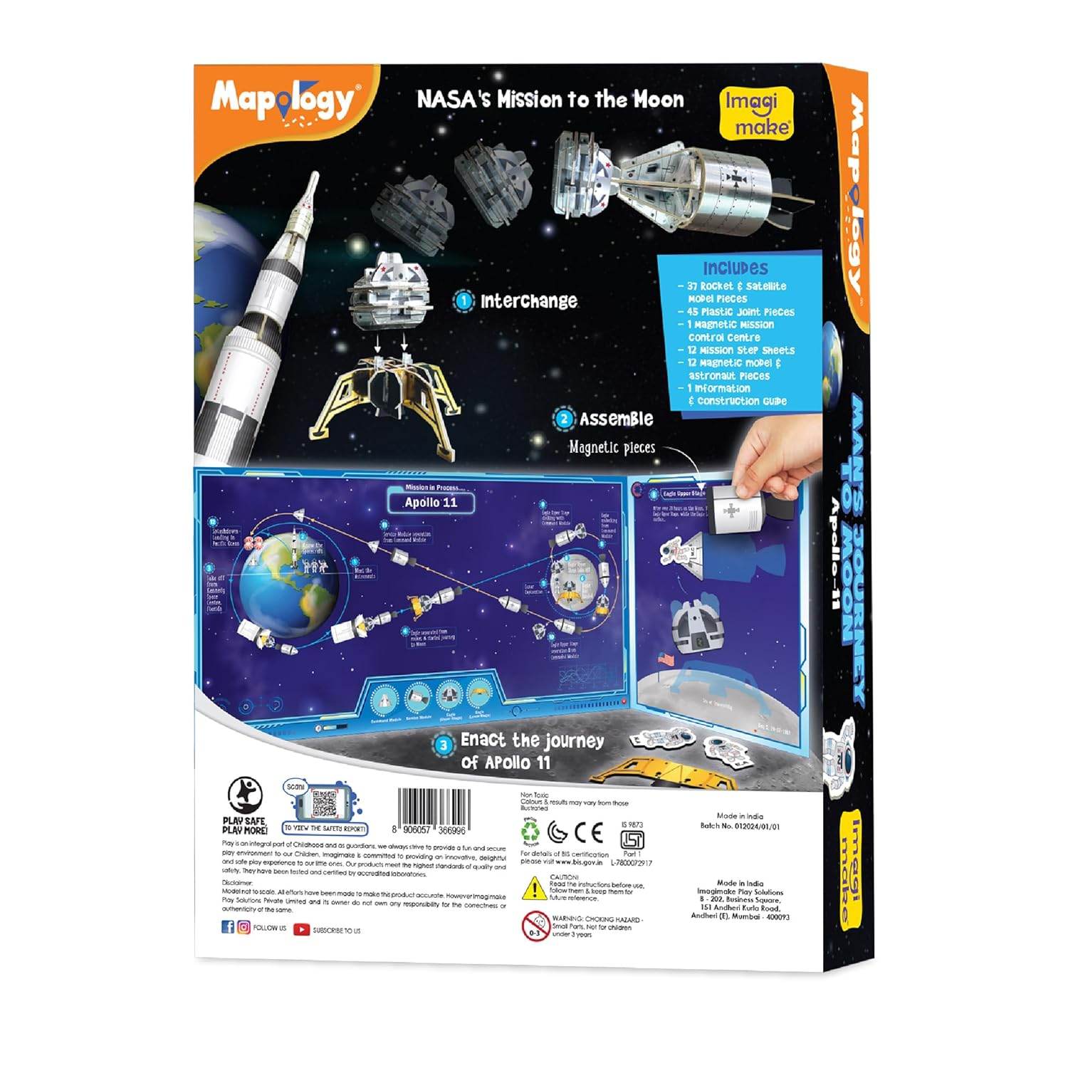 T-Rex the toyland Sitamarhi 3D rocket puzzle educational toy NASA Mission to the Moon set