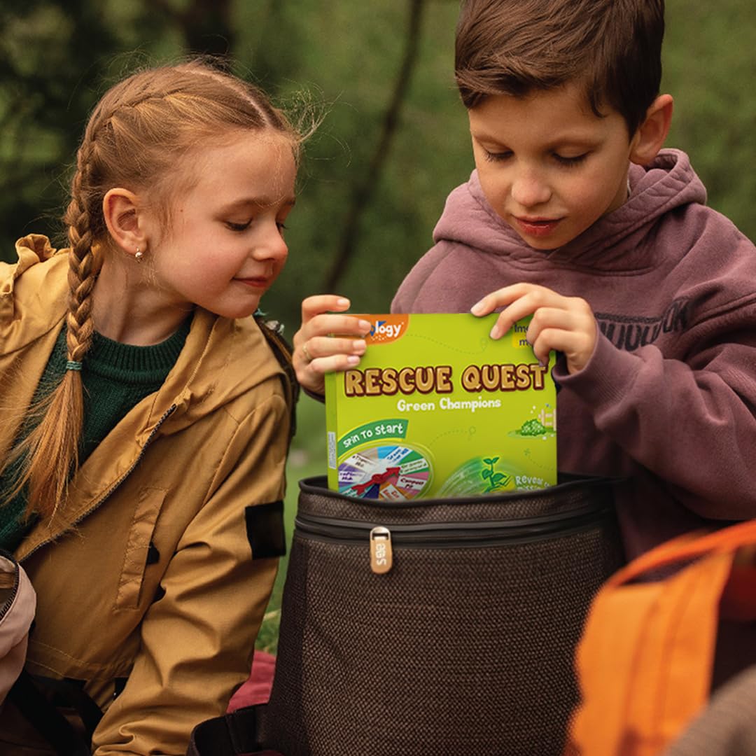 Family-friendly board games for the family featuring kids engaging with the Rescue Quest game