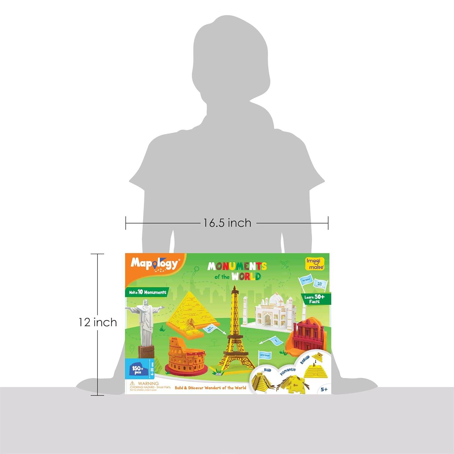 Educational monuments puzzle for kids by T-Rex the toyland Sitamarhi featuring world monuments models