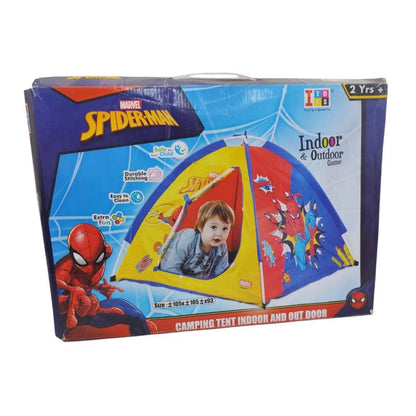 Marvel Spiderman Kids Camp Set - Tent, Backpack, Sleeping Bag and Flashlight - 4 Piece Indoor/Outdoor Spiderman Kids Set - T-Rex the toyland Sitamarhi