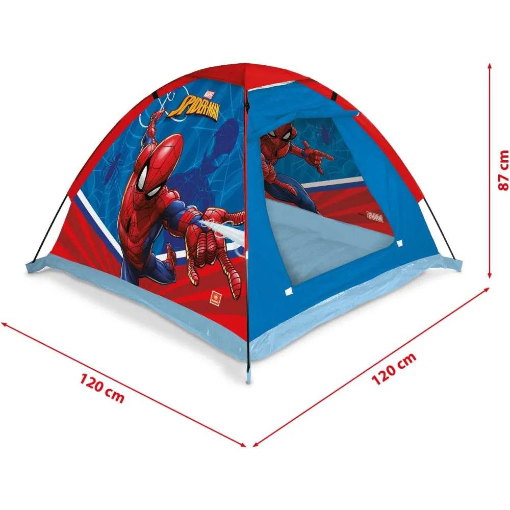 Marvel Spiderman Kids Camp Set - Tent, Backpack, Sleeping Bag and Flashlight - 4 Piece Indoor/Outdoor Spiderman Kids Set - T-Rex the toyland Sitamarhi