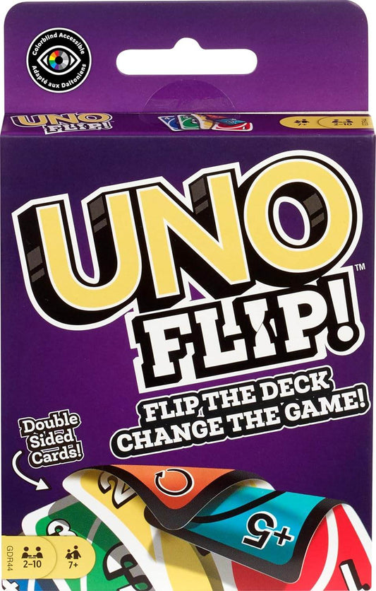 UNO Flip card game for kids double-sided cards with colorful game packaging by T-Rex the toyland Sitamarhi