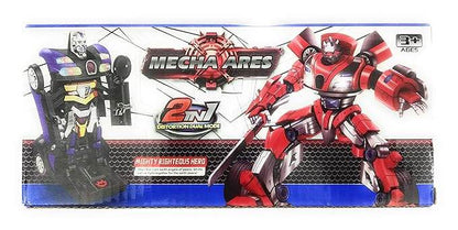 Mecha ARES- 2 in 1 Distortion Dual Model, Robot & Race Car Toy (Battery Operated) - with Bright Lights and Music - T-Rex the toyland Sitamarhi