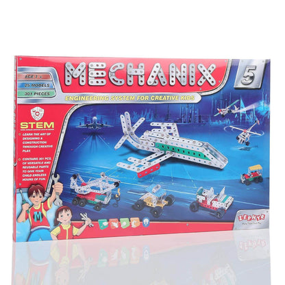 Mechanix 5 construction toy kit with 301 pieces and 25 models for creative STEM learning