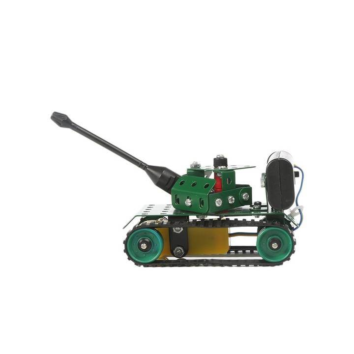 Green and black mechanix battle station construction set model tank with long barrel and tracks
