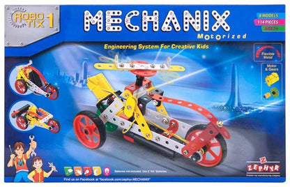Mechanix Robotix-1 Motorized STEM/STEAM Educational Toy, Building and Construction Set for Boys and Girls Age 7+