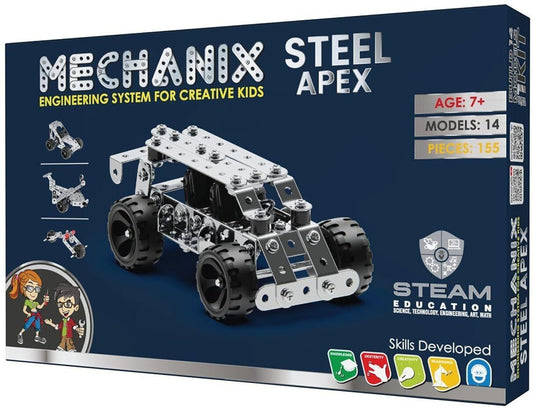 Mechanix Steel Apex - Steel Construction Set - 14 Models - 155 Pieces