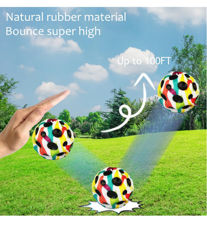 Moon ball made of natural rubber bouncing super high up to 100 feet moon space bounce balls for kids