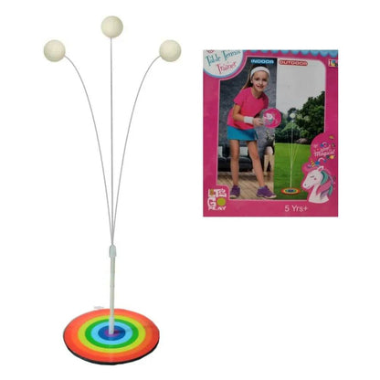 MOROVIK Indoor Outdoor Unicorn Table Tennis Trainer with 2 Wooden Rackets & 6 Balls | Sports Toy for Teenagers & Kids | Birthday Gift Unicorn Table Tennis Trainer Unicorn 01 (Pink) - T-Rex the toyland Sitamarhi