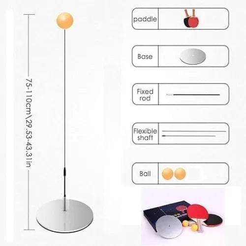 MOROVIK Indoor Outdoor Unicorn Table Tennis Trainer with 2 Wooden Rackets & 6 Balls | Sports Toy for Teenagers & Kids | Birthday Gift Unicorn Table Tennis Trainer Unicorn 01 (Pink) - T-Rex the toyland Sitamarhi