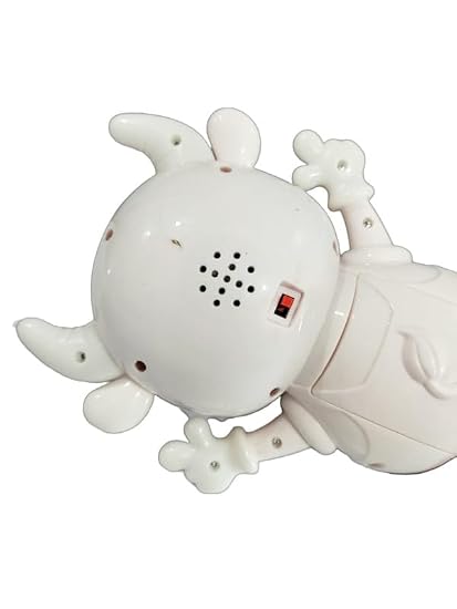 White musical instrument toy designed for toddlers with sound features and fun playing action