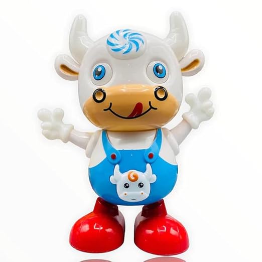 Colorful musical instrument toy in the shape of a cow for toddlers aged 1-3 years