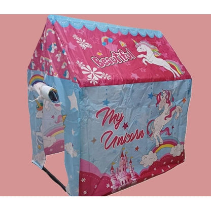 My Magical Unicorn Kids Play Tent House, Multicolor with led Light - T-Rex the toyland Sitamarhi