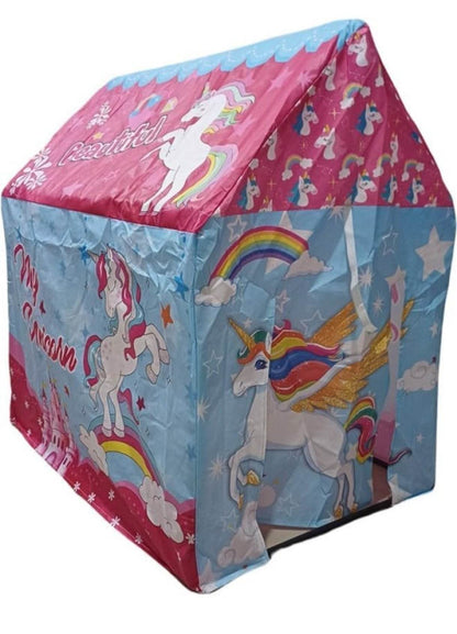 My Magical Unicorn Kids Play Tent House, Multicolor with led Light - T-Rex the toyland Sitamarhi