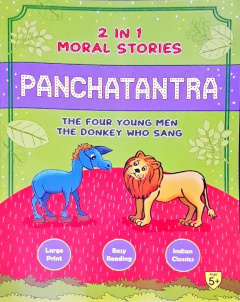 Panchatantra children’s book featuring two animals with short stories with moral for ages 5 and up