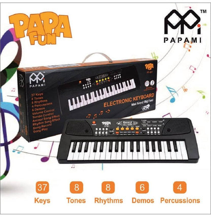 Kids electronic piano keyboard with 37 keys 8 tones 8 rhythms 6 demos and 4 percussions by T-Rex the toyland Sitamarhi