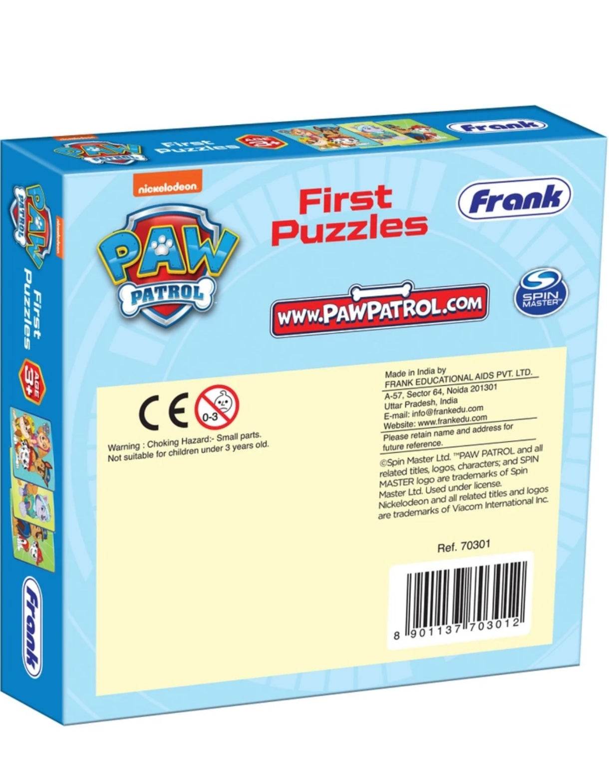 Frank Paw Patrol puzzle book First Puzzles with Nickelodeon characters for children