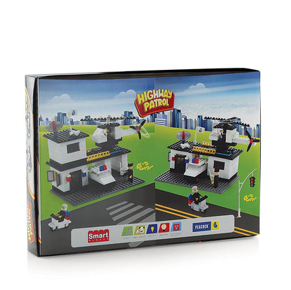 Highway patrol building block set by T-Rex the toyland Sitamarhi with police station and helicopter