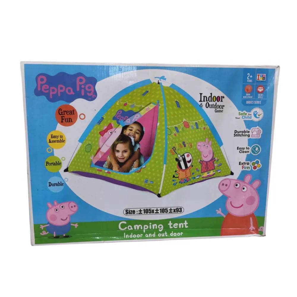 Peppa Pig camping camp tent with bright colors for indoor and outdoor fun, suitable for ages 2 and up