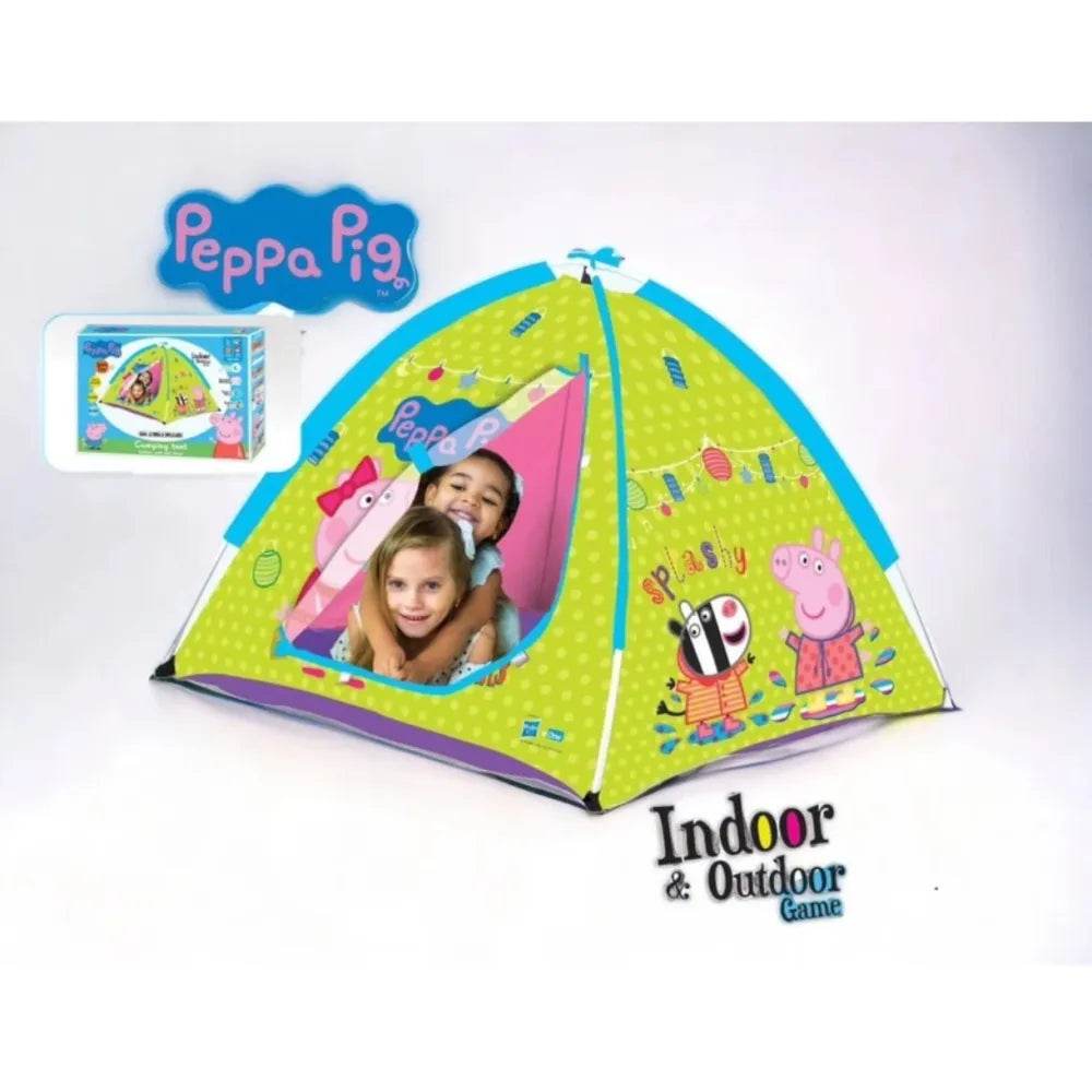 Peppa Pig camping camp tent in bright green for indoor and outdoor play for kids