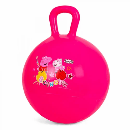 Pink hopper ball with Peppa Pig design, perfect for active play with tennis ball hopper with balls