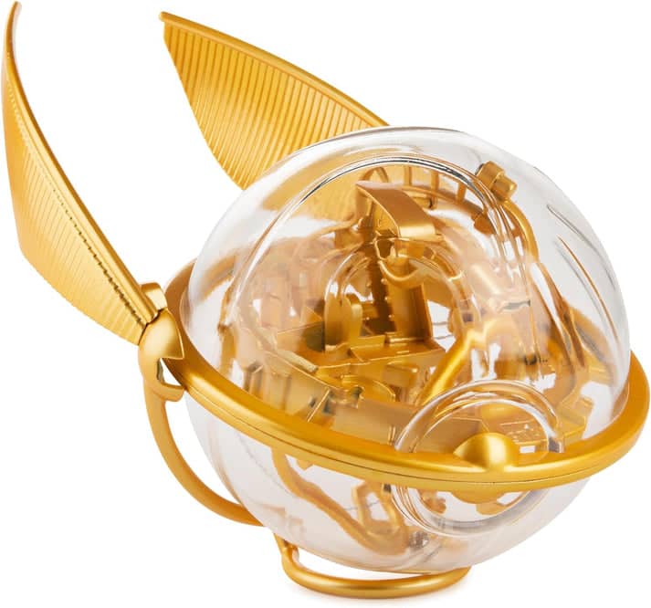 Harry Potter Snitch toy with golden wings and clear ball design for ages 5 and up