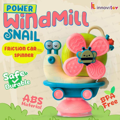 Play Nation Premium 5 in 1 Power Windmill Snail Toy for Babies |Activity Toys for Toddlers |Montessori Sensory Development Toy for Newborns |Convertible Push &Go Toy for Baby Boys/Girls |BIS Certified - T-Rex the toyland Sitamarhi