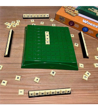 PlayMagic WordzUp|Educational Word Building Game|100 Letters Fun Board Game|Learning Puzzle Toy|Birthday & Return Gifts For Kids 6+|Creative Word Making Kids & Family Game|Upto 4 Players|Made In India - T-Rex the toyland Sitamarhi