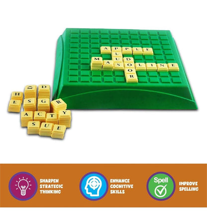 PlayMagic WordzUp|Educational Word Building Game|100 Letters Fun Board Game|Learning Puzzle Toy|Birthday & Return Gifts For Kids 6+|Creative Word Making Kids & Family Game|Upto 4 Players|Made In India - T-Rex the toyland Sitamarhi